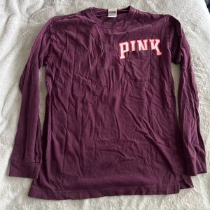 PINK Burgundy Long Sleeve